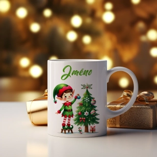 Hrnek 330ml | Vánoční elf 02