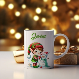 Hrnek 330ml | Vánoční elf 03