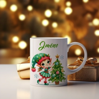 Hrnek 330ml | Vánoční elf 07